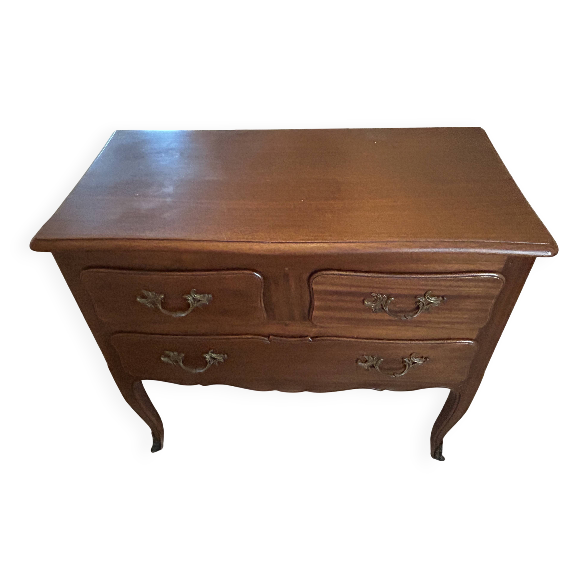 Louis XV style commode in solid wood, 19th century