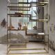 Brass shelf 1970 Belgo Chrom regency