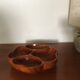 Flower shaped wooden dish