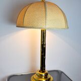 Faux bamboo brass lamp, Regency, France, 1970