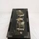 Table basse style chinois en bois noir et incrustrations de nacre
