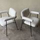 Pair of chairs CM197 by Pierre Paulin, in curly wool