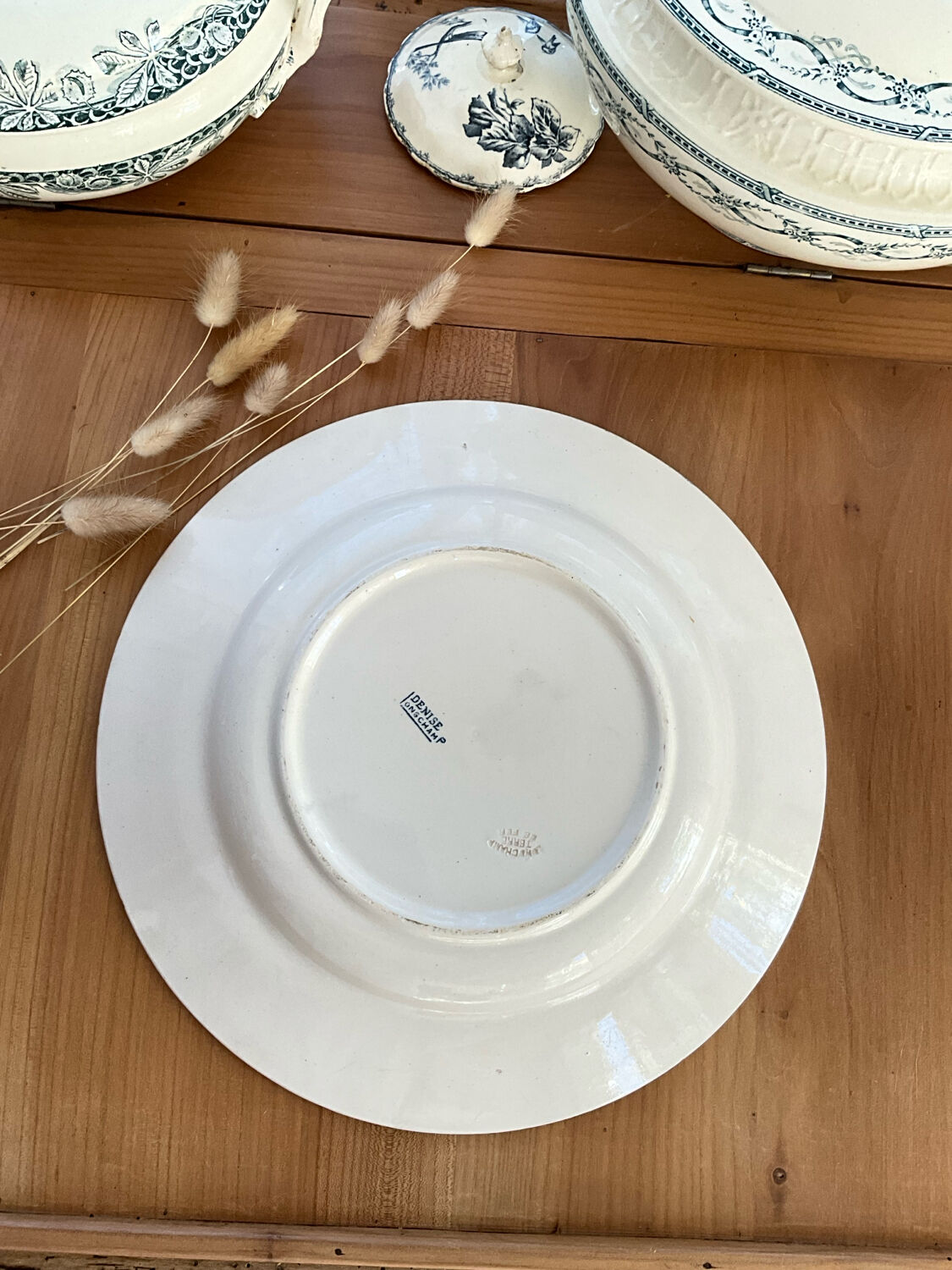 2 plats porcelaine de longchamp