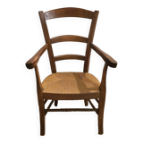 Straw armchair.