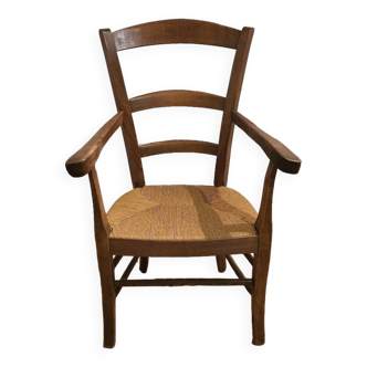 Fauteuil paillé.