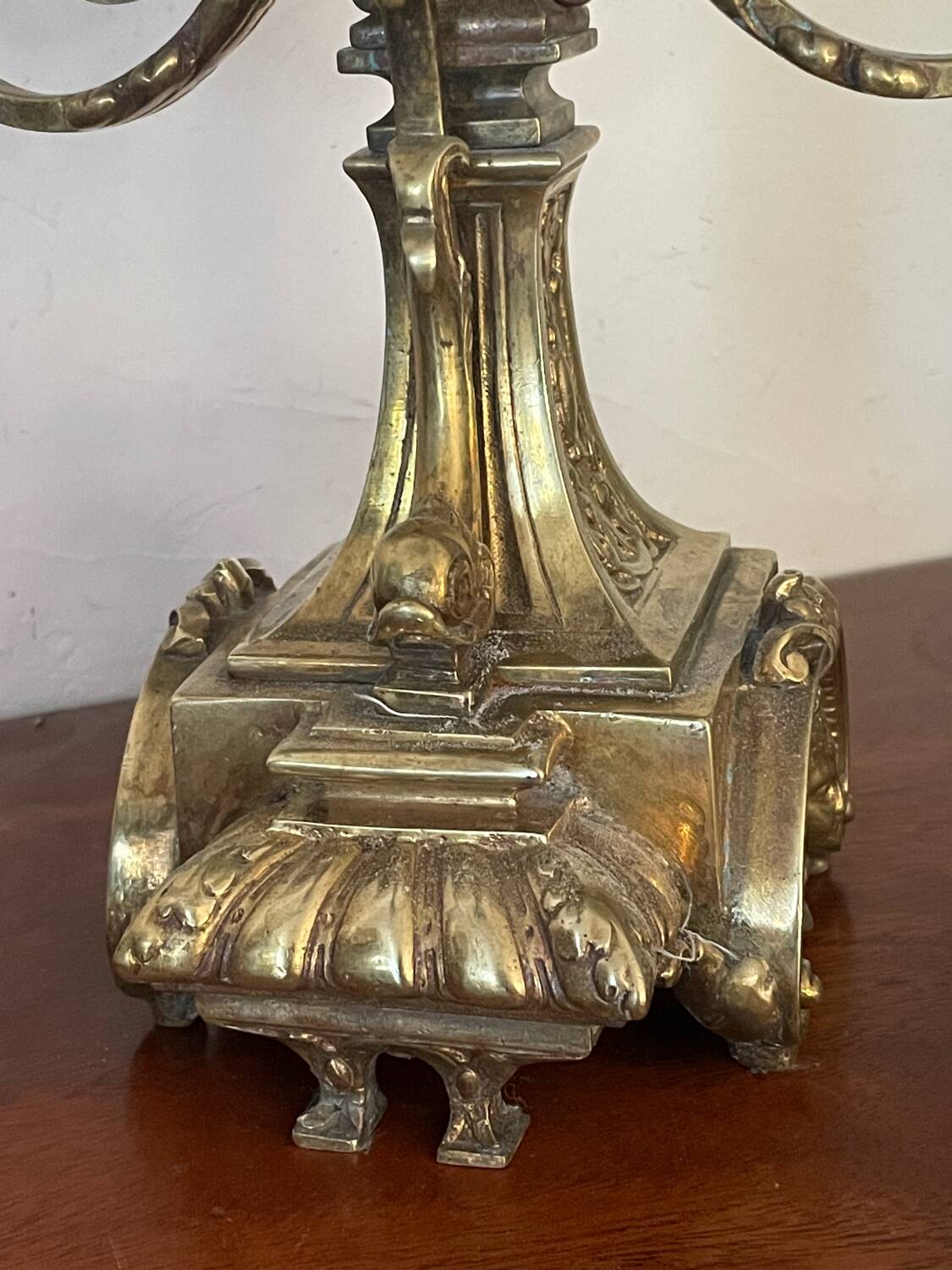 19th century gilded bronze candlestick