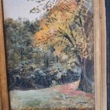 Enrique Atalaya (1851-1914), Spanish painter - Oil on cardboard - Landscape