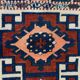 Vintage turkish kazak rug oriental 160x94 cm tribal small carpet, red and blue