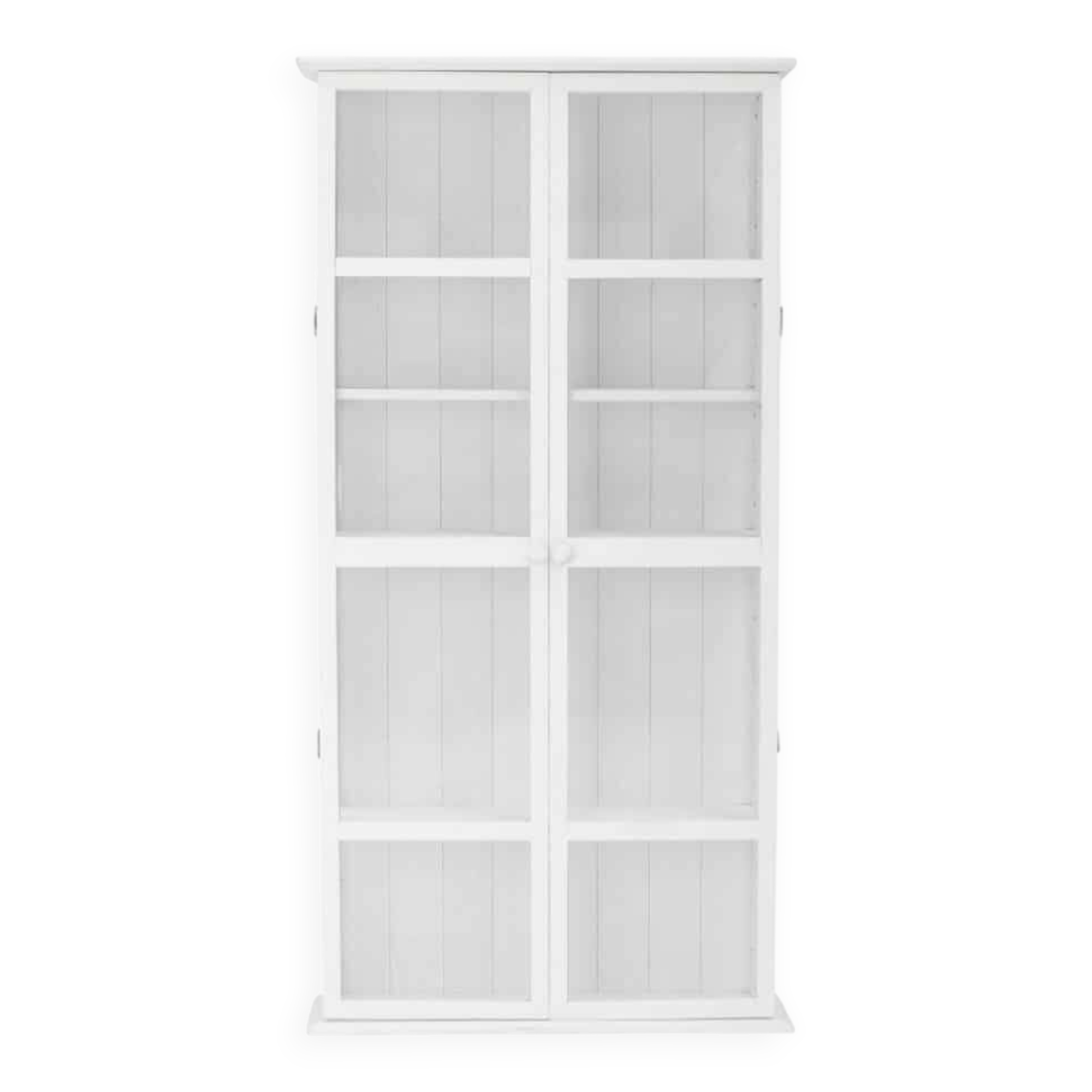 White wall display cabinet