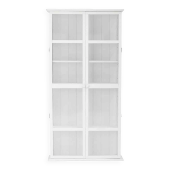 White wall display cabinet