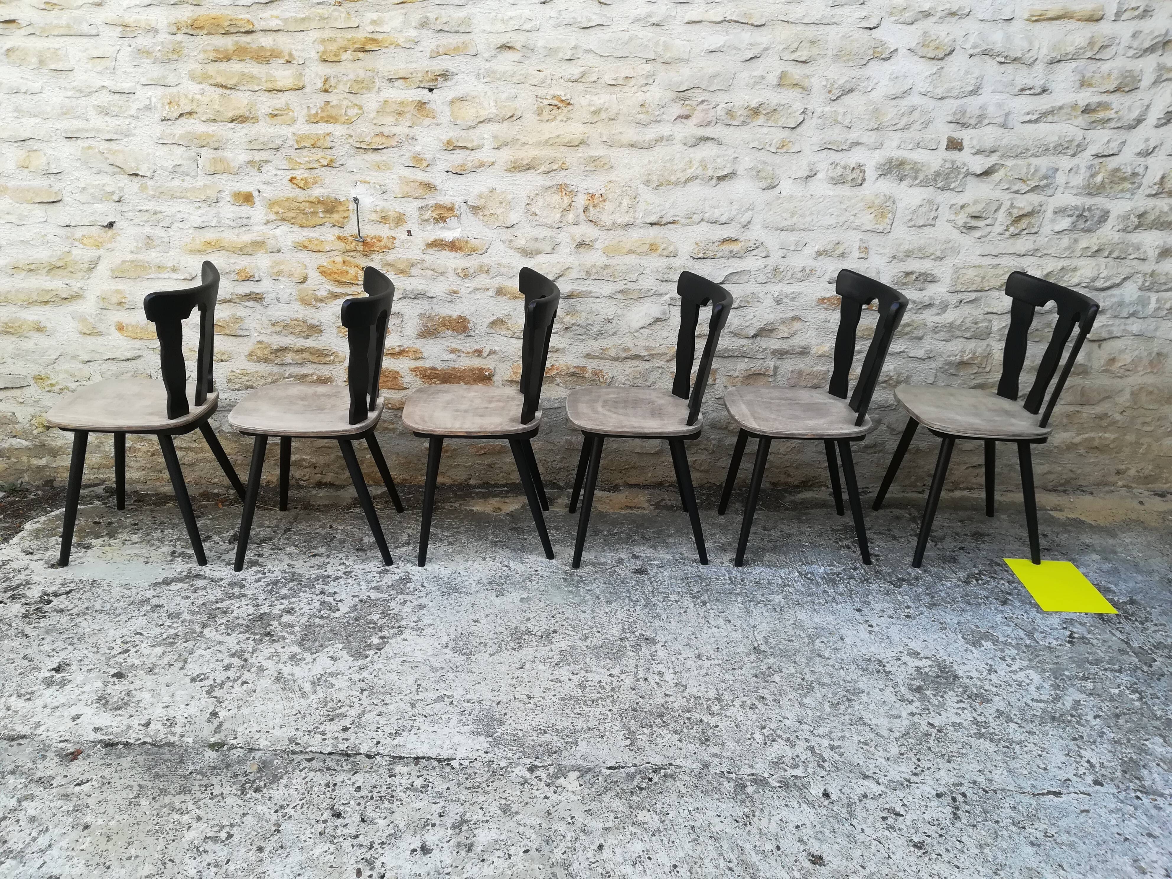 Lot of 12 bistro chairs