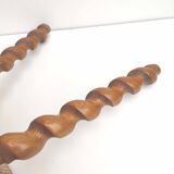 Tripod wood stool twisted feet
