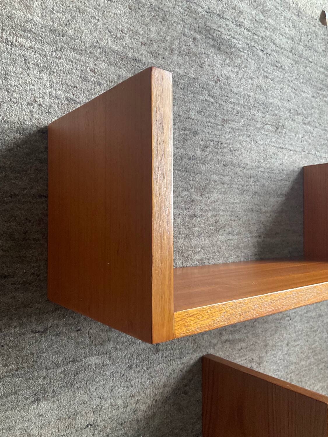 Pair of Scandinavian teak shelves from the 60s