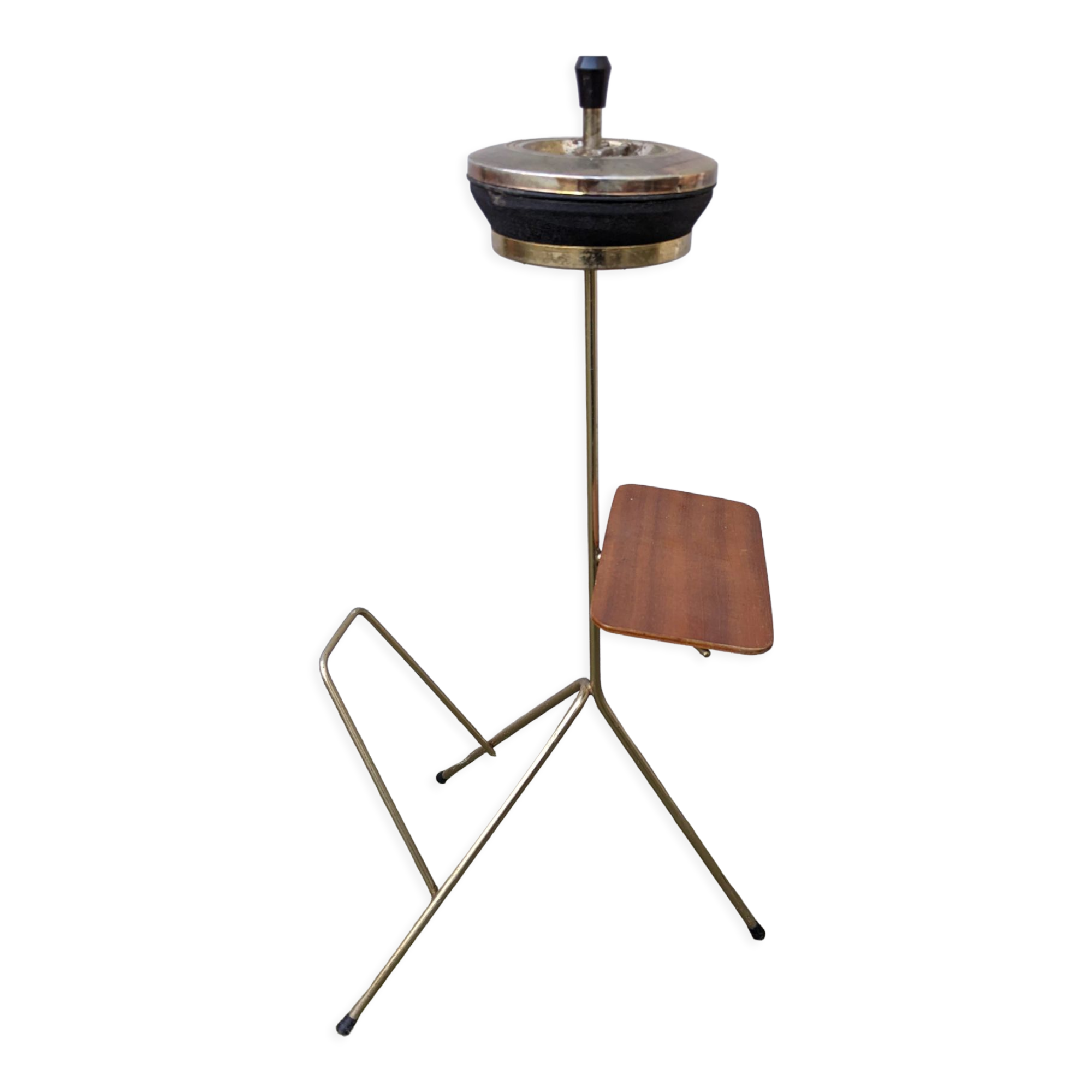 Old vintage brass tripod magazine ashtray