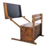 Bauhaus wooden kids folding school desk, 1920s