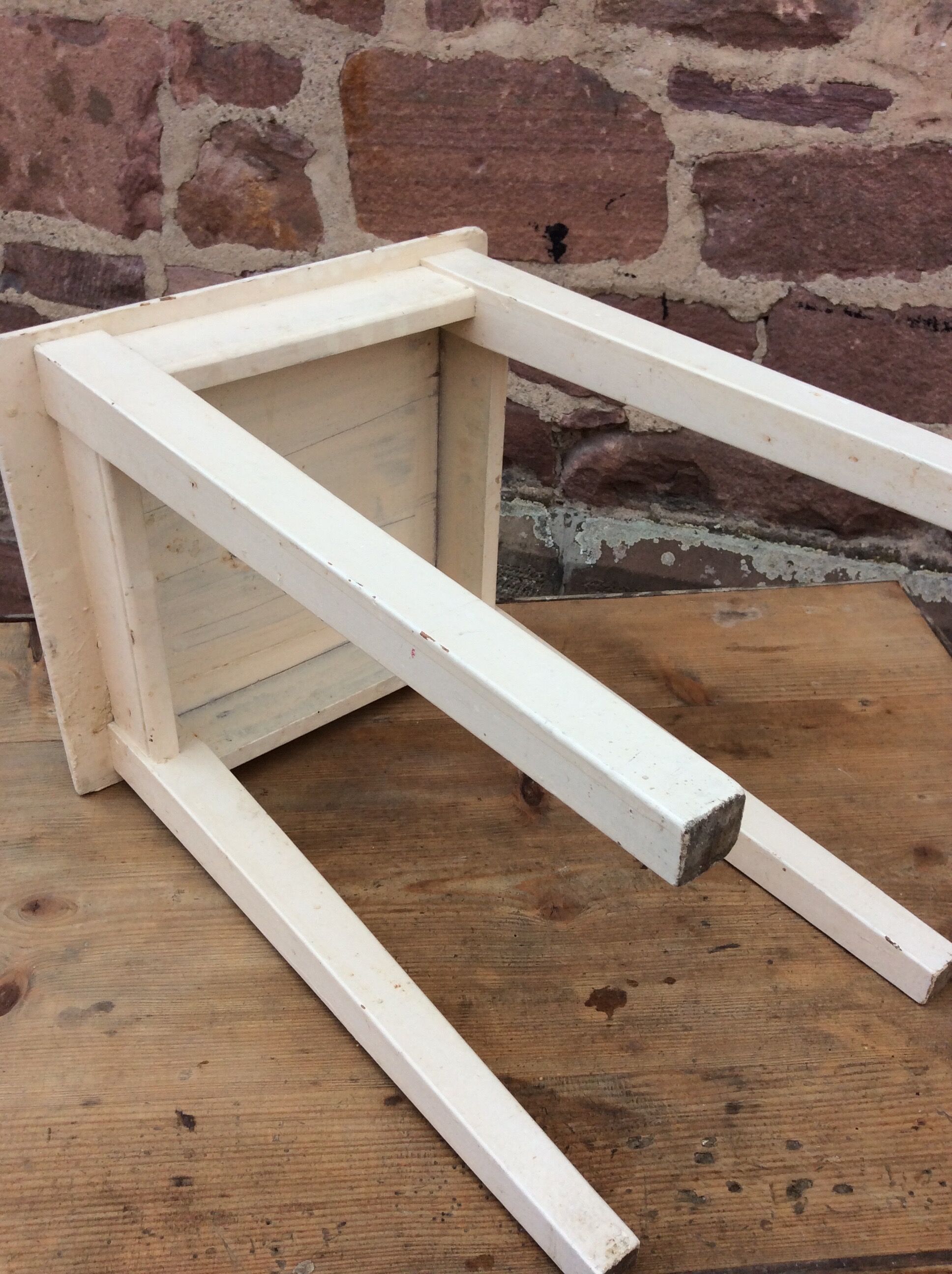 Rustic rustic shabby chic stool 1950