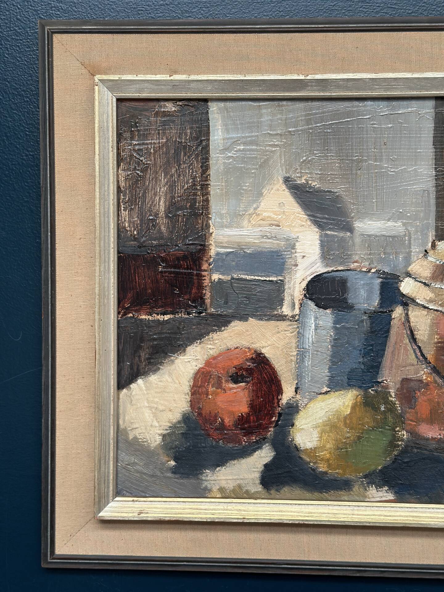 Huile sur panneau – « Nature morte » attribuée à Åke Wilhelm Andersson – 1962