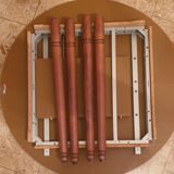 1970s wooden round table