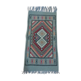 Blue berber kilim in pure wool carpet 54x103cm