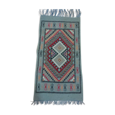 Blue berber kilim in pure wool carpet 54x103cm