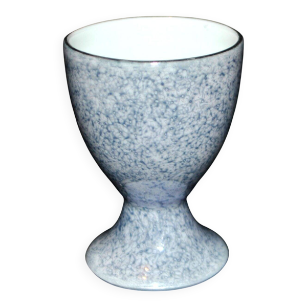 Coquetier vintage en porcelaine grise
