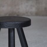 Tabouret de "berger" massive pine France 1960