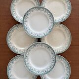 8 assiettes en terre de fer Saint Amand et Hamage modèle Wilbur