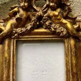 Golden photo frame little angels