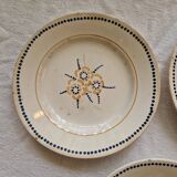 Set of 8 art deco longwy plates