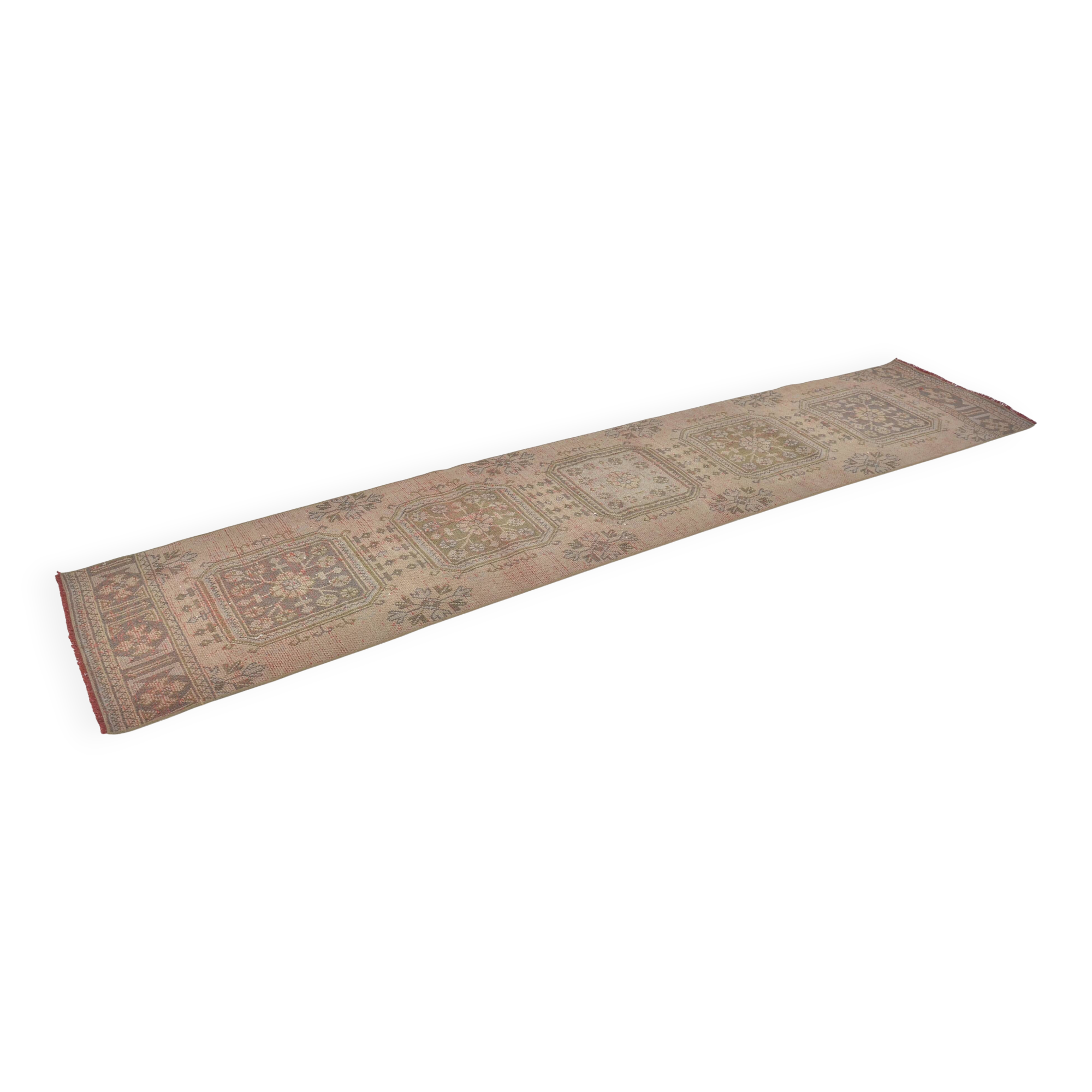 Oushak handmade vintage runner rug sku c112