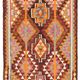 Turkish Handwoven Vintage Herki Kilim 90 cm x 328 cm