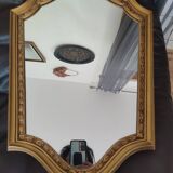 Golden resin mirror in Baroque style from the 70s/80s