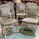 Set of 8 Louis XV style beech chairs from the 1970s.
