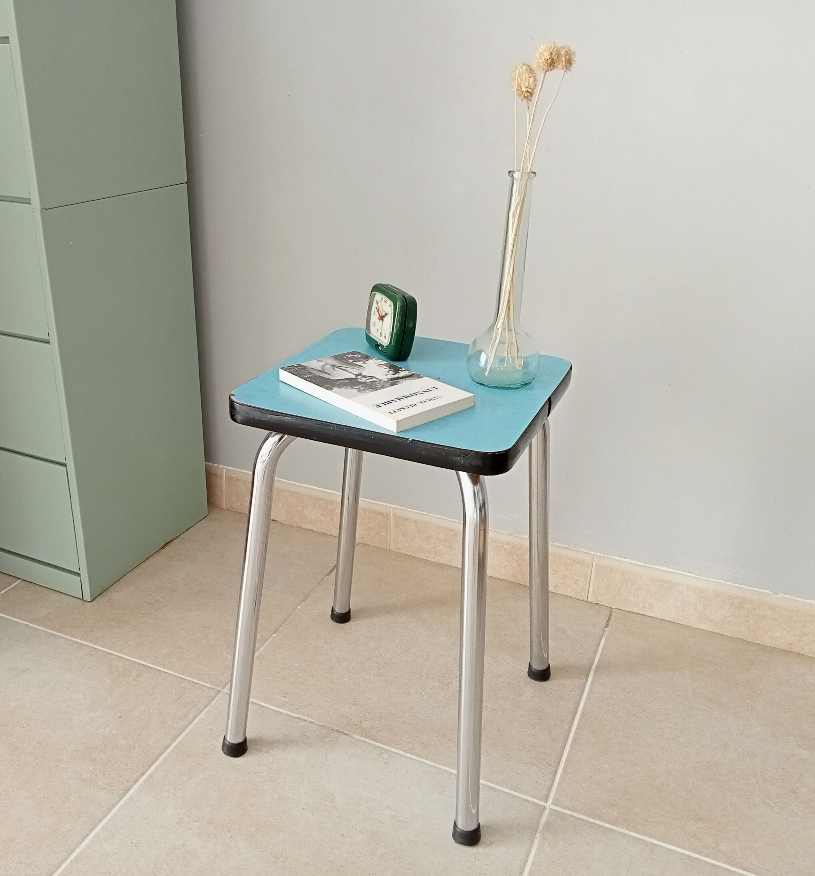 Vintage formica stool 80s