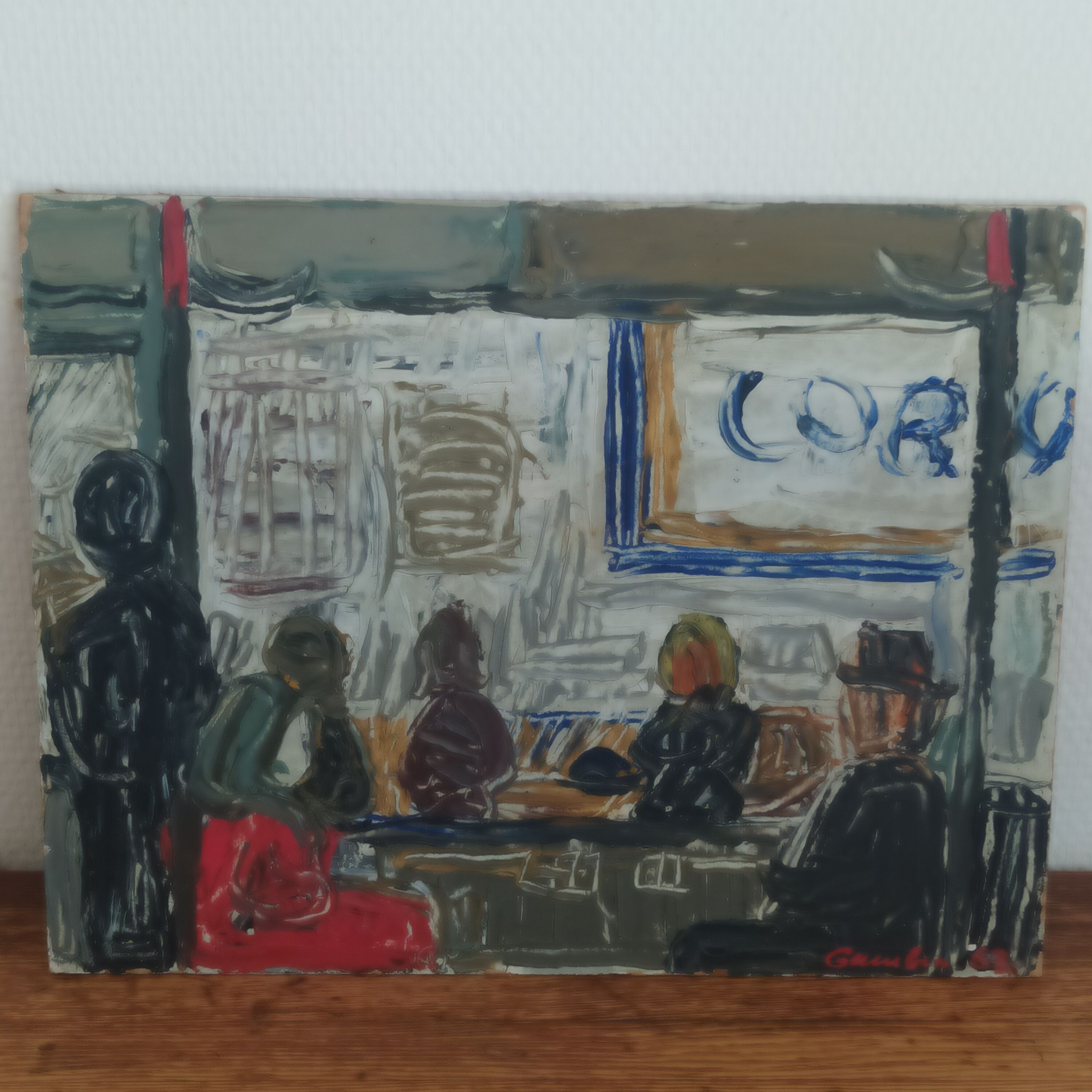 Oil on canvas signed Gambin 1964