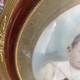 Colorized photo portrait of little boy