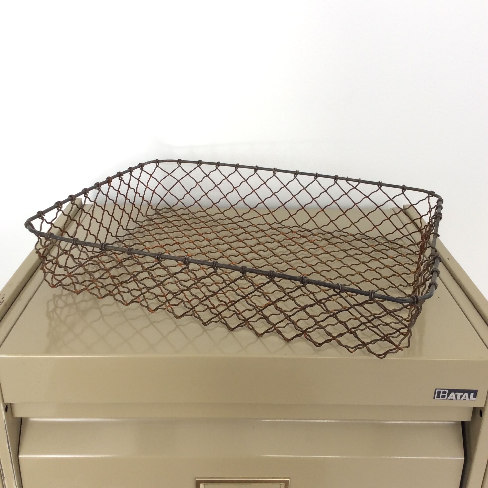 Metal office storage basket
