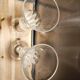 2 flûtes à champagne à pans coupés, fin 19è
