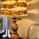 Vintage / bohemian chic wooden lamp