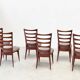 Ensemble de six chaises de salle à manger par Gaston Poisson