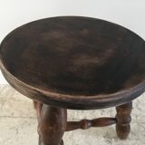 Wooden stool turned vintage tripod