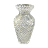 Large baluster vase in cut crystal