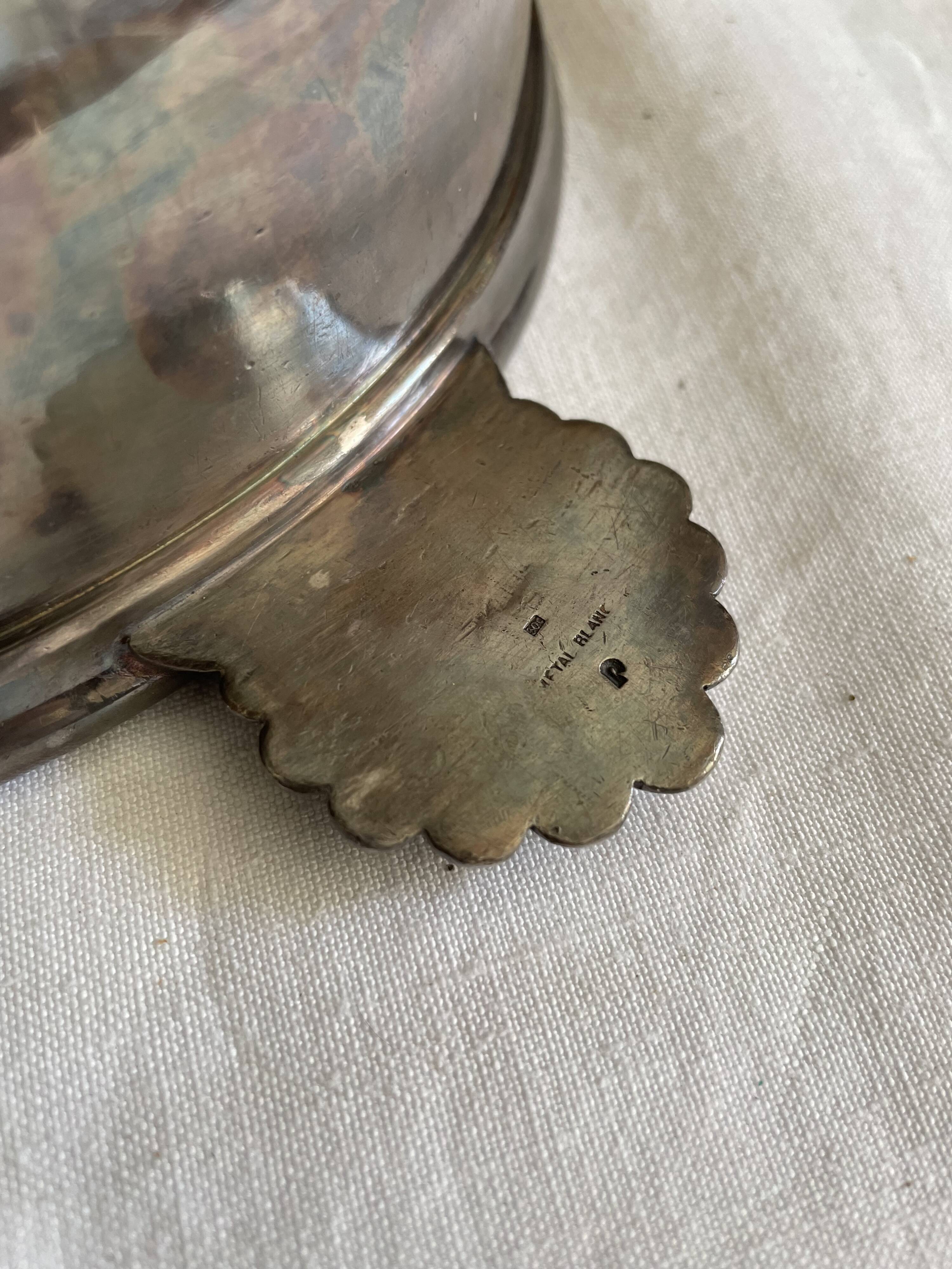 Bowl handles silver metal sheet