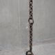 Brutalist wrought iron chain floor lamp 1960s