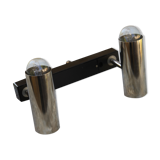 Wall sconce with two chrome lights from the 70s