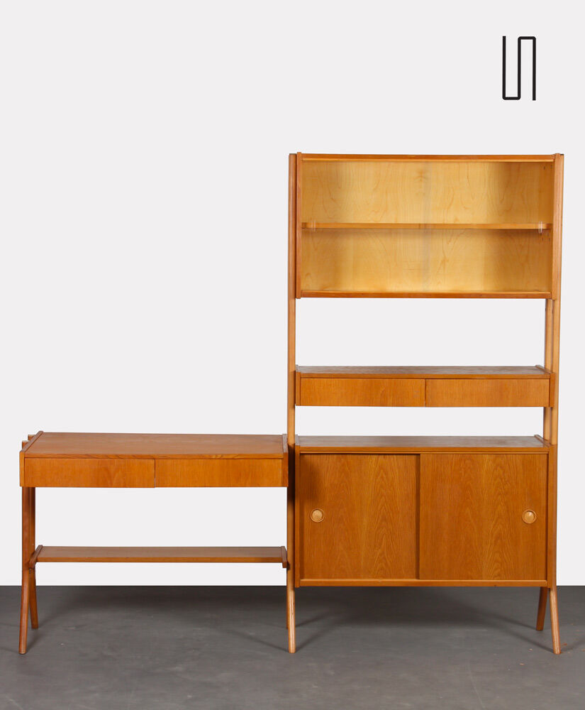 Vintage wooden wall unit by Frantisek Jirak, circa 1960