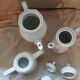 Set of 3 antique teapots/coffee pots