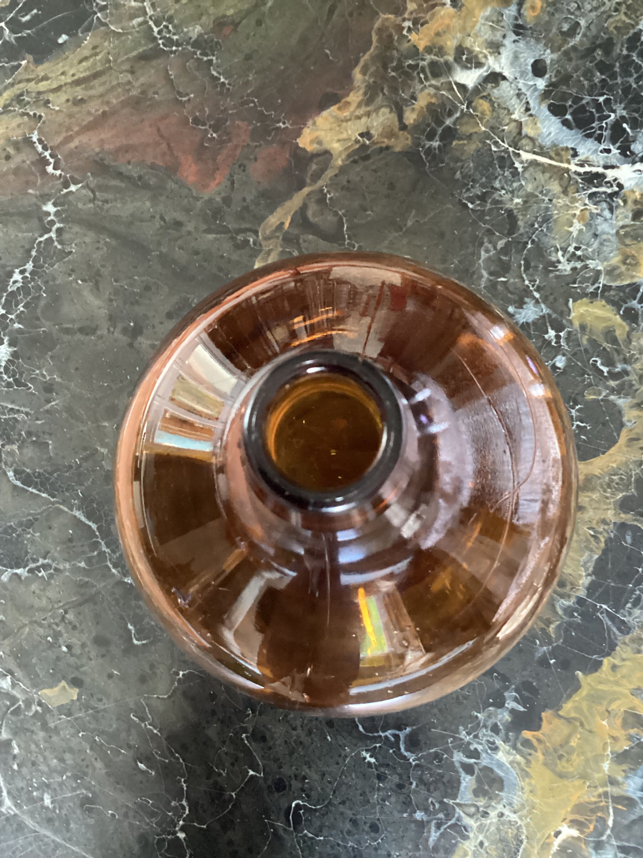 Amber glass bottle