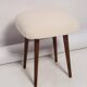 Set of two mid-century modern light beige boucle stools, Europe, 1960s.