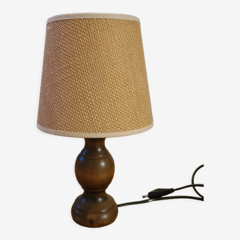 Lampe à poser en bois vintage